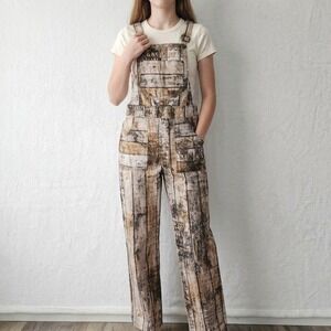 Handmade Overalls Womens XS 27W Upcycled Curtains Artsy Alt Streetwear Unique